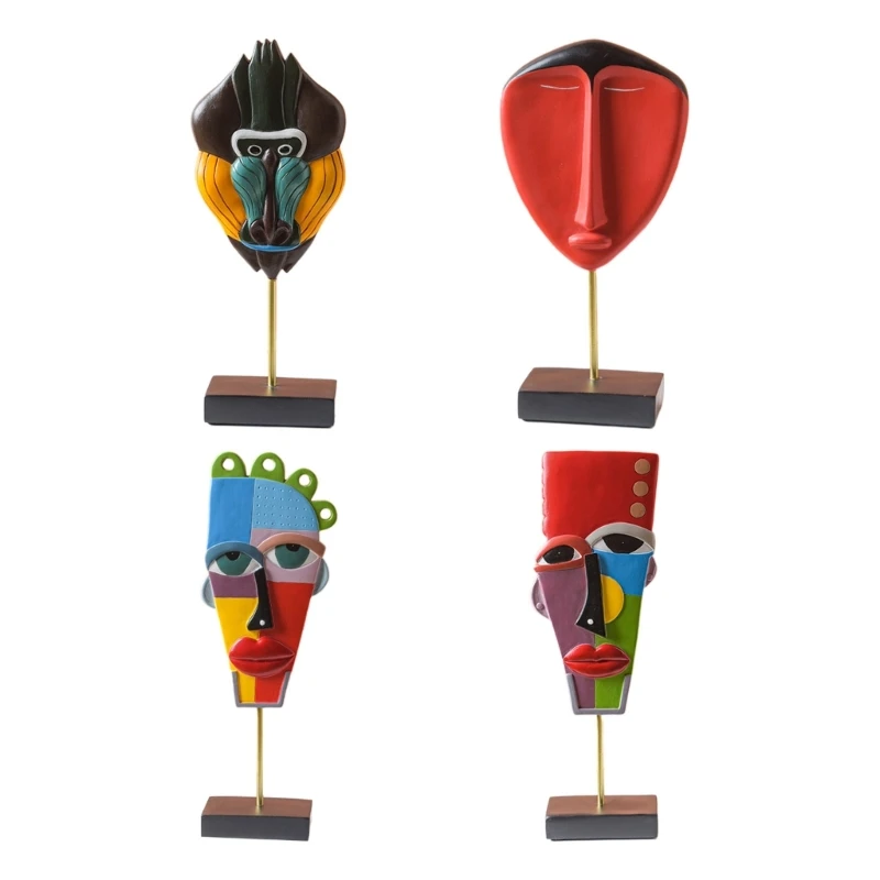 

Элегантная Статуэтка с абстрактным лицом, статуэтка, художественная фигурка, сборная полимерная статуэтка, украшение для винного шкафа