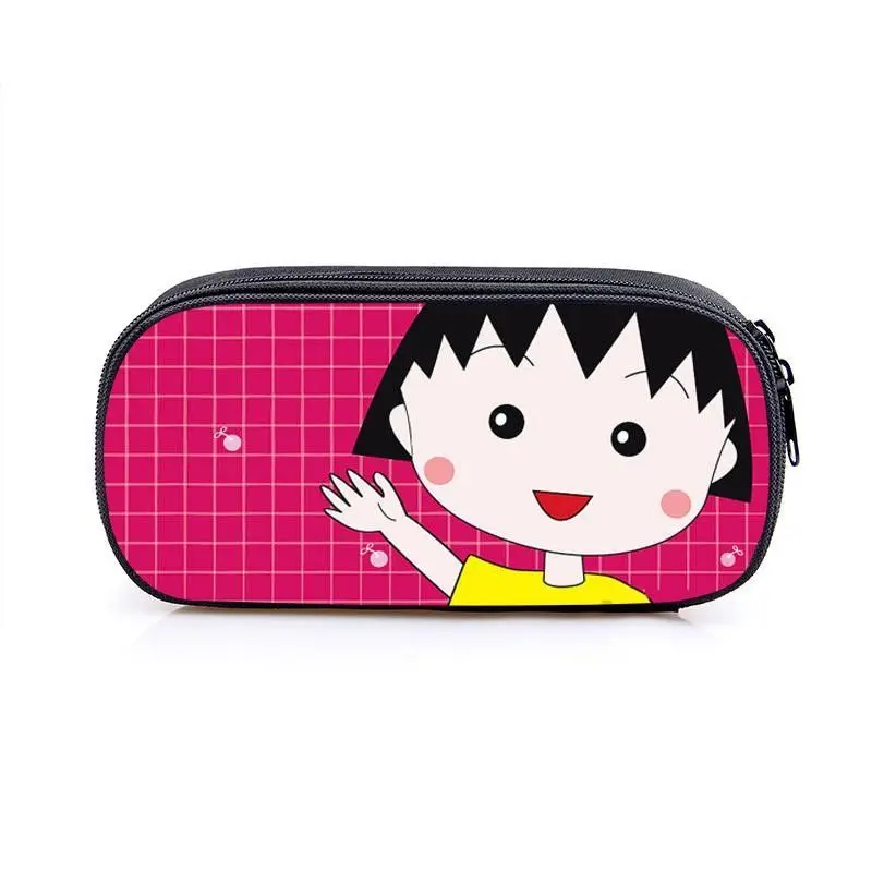 

Anime Chibi Maruko Chan Pencil Cases Sakura Momoko Pencil Bags Cartoon Student Stationery School Supplies Kawaii Pencil Pouch