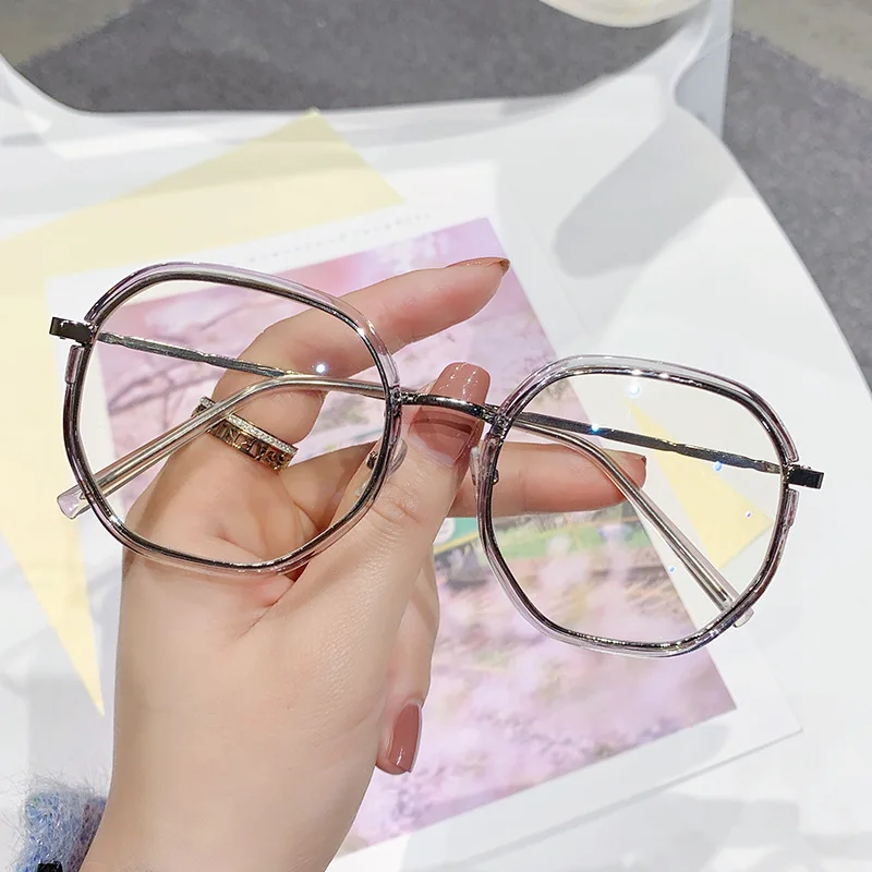 

2022 Fashion Myopia Glasses Metal Glasses Frame Women Men Anti Blue Light Optical Lens Female Glass -1.0 1.5 2.0 5.0 6.0
