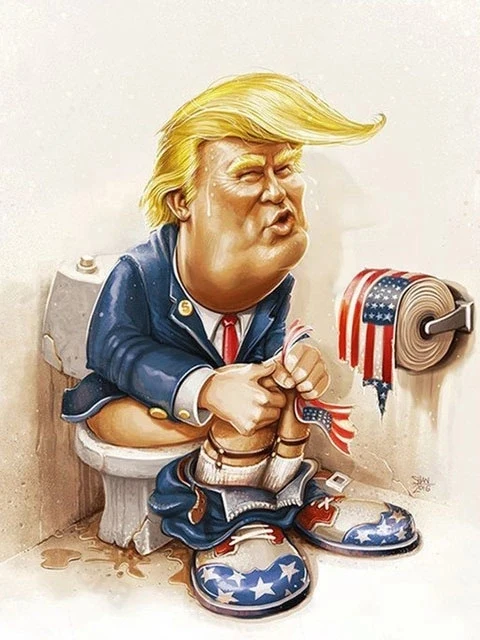 

Trump Picture Diy 5D Diamond Painting Cartoon Rhinestones Mosaic Full Diamond Embroidery Cross Stitch Set Home Art Decoration