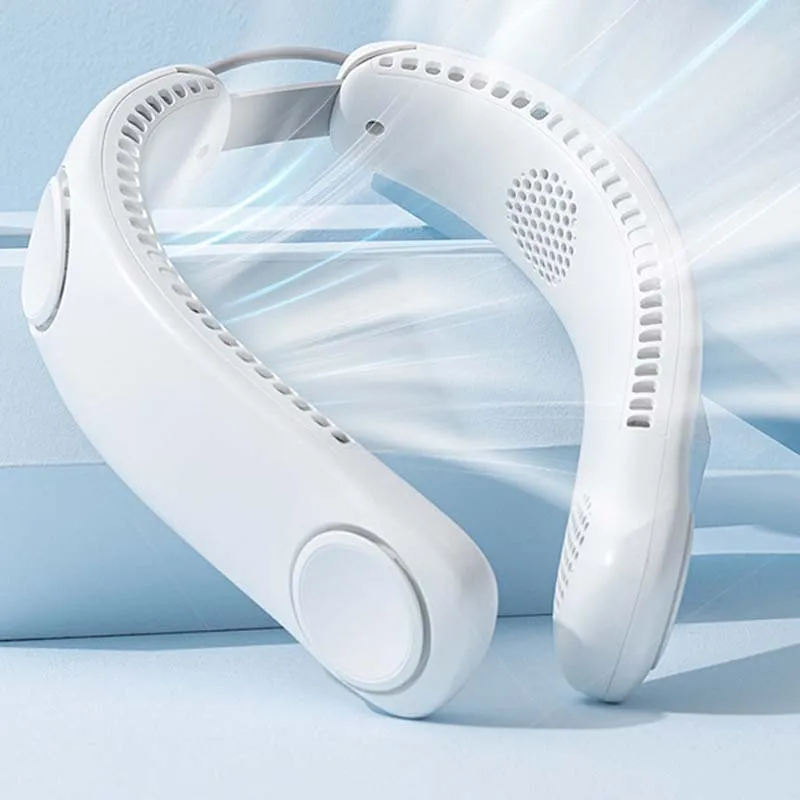 

Новый Складной вентилятор через шею с USB-зарядкой, портативный бесшумный вентилятор для отдыха на открытом воздухе, маленький вентилятор с ...