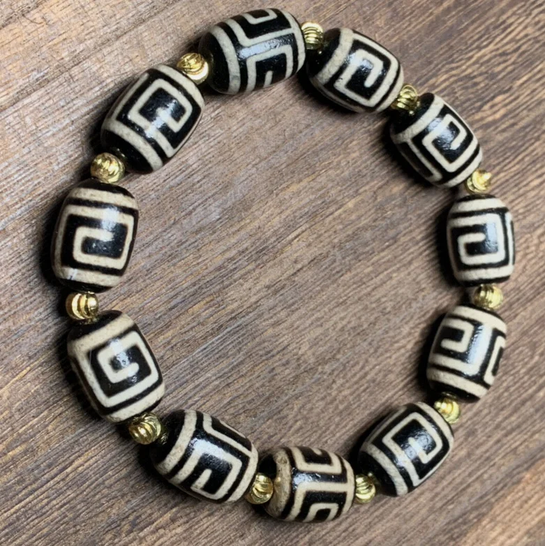 Тибетский Непальский Гималайский Древний Агат Старый Дзи Талисман Глаз Бусина