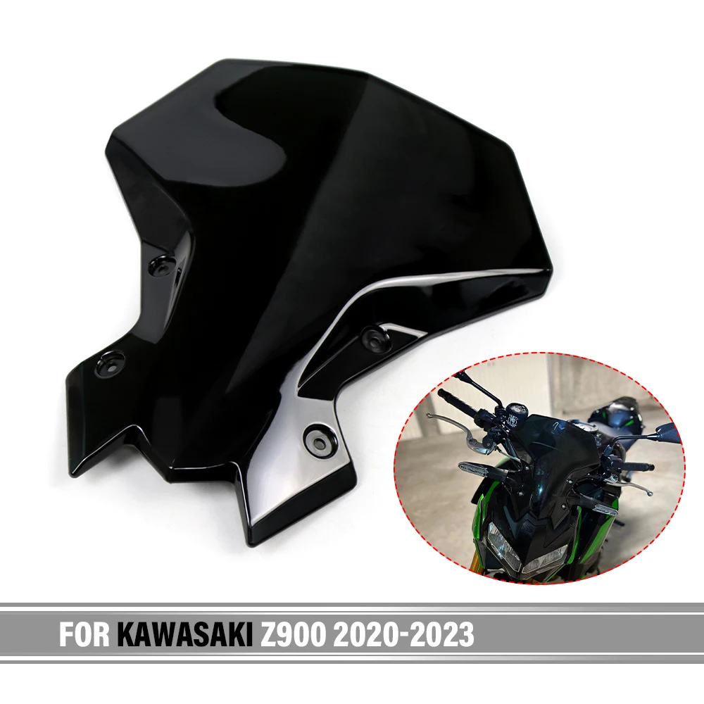 

Motorcycle Sports Windshield Screen Visor Windscreen Double Bubble Wind Deflector For Kawasaki Z900 Z650 2020 2021 2022 2023