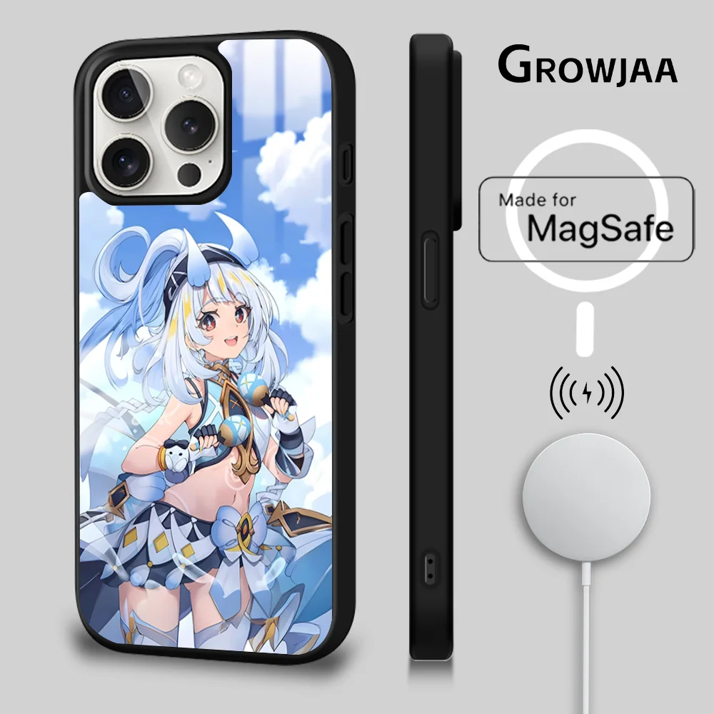 Mualani Genshin Impact Phone Case For iPhone 16 15 14 13 12 11 Pro Max Plus Mini Magsafe Mirror Wireless Magnetic Cover