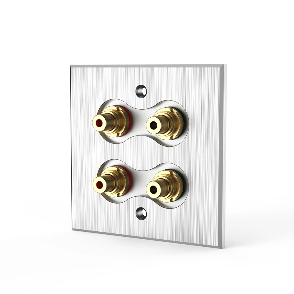 

Audio Terminal Panel 5.1 System 86 Type Banana Female Wall Plug Hifi Y Socket Acoustic Terminals Speaker Binding Post Faceplate