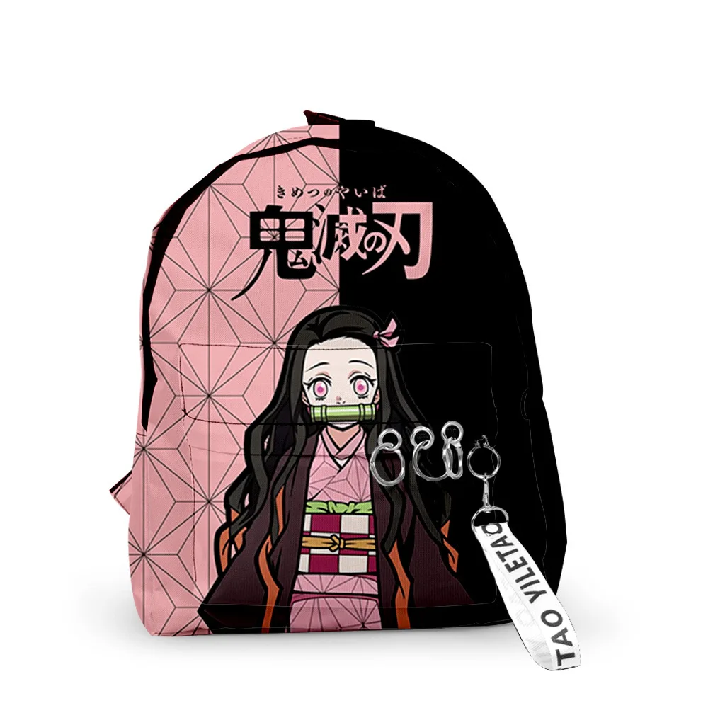 

Anime Cosplay Demon Slayer Backpack Kimetsu no Yaiba Kamado Tanjirou Agatsuma Zenitsu Nezuko Cartoon Boys Girls Schoolbag