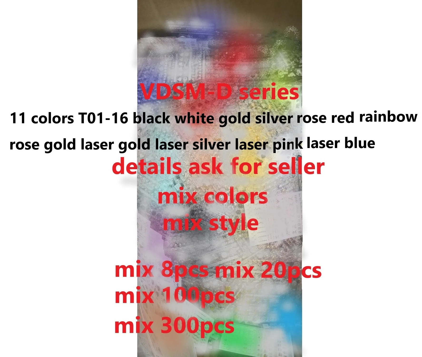 

16pcs/pack 11colors VDSM D series Luxury brand logo style Stickers Designs Gummed Nail Art Stickers Decals Makep Art Decorations