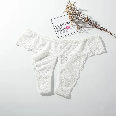 XL-4XL Sexy Lace Open Crotch Panties G String Thong Women Plus Size Underwear Female Transparent Sexy Lingerie String Femme Sexy