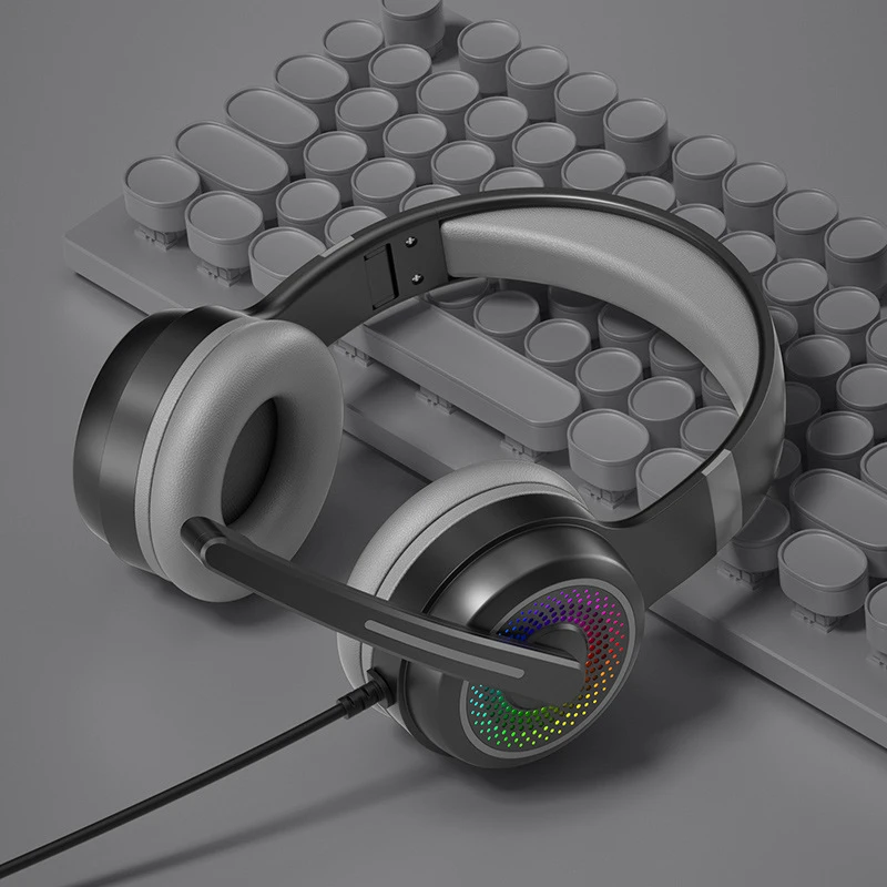 

Over-head Surround Sound With Microphone Colorful Wired Gaming Headphones For Pc Computer Stereo Gaming Headphones Rgb Led Light