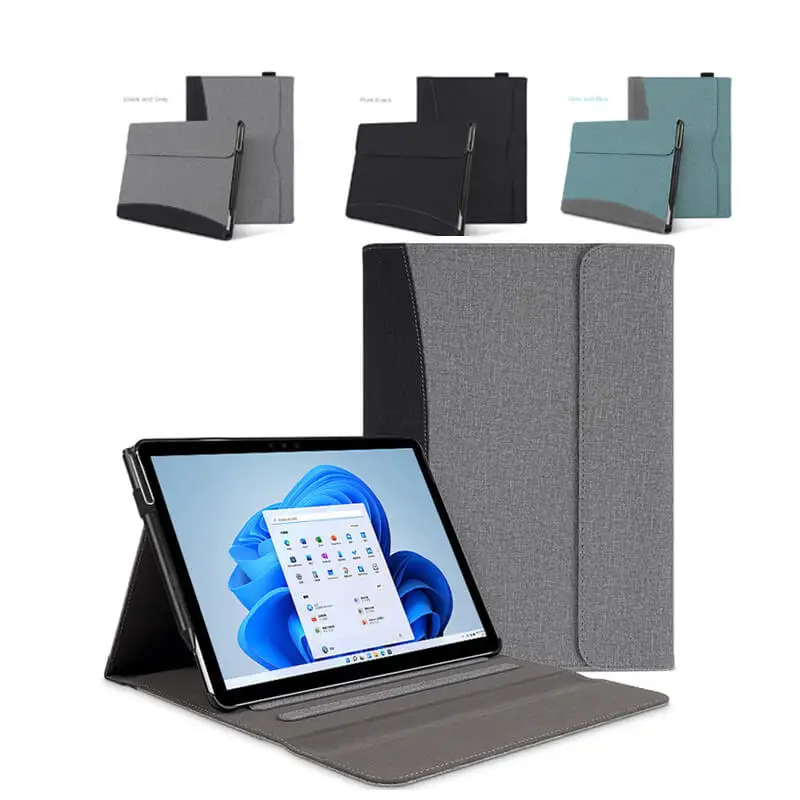 

Flip Cover Leather Case For Microsoft Surface Pro 9 8 7 6 5 4 Tablet Protective Shell/Skin For Surface Go 1 2 3 Pouch Stand Case