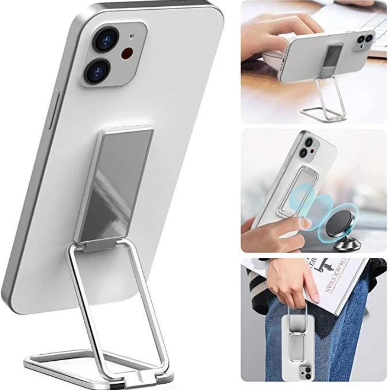 Luxury Alloy Small Collapsible Mini  Phone Stand Portable Ring Holder Replicate Lazy Bracket For iPhone Huawei Samsung iPad