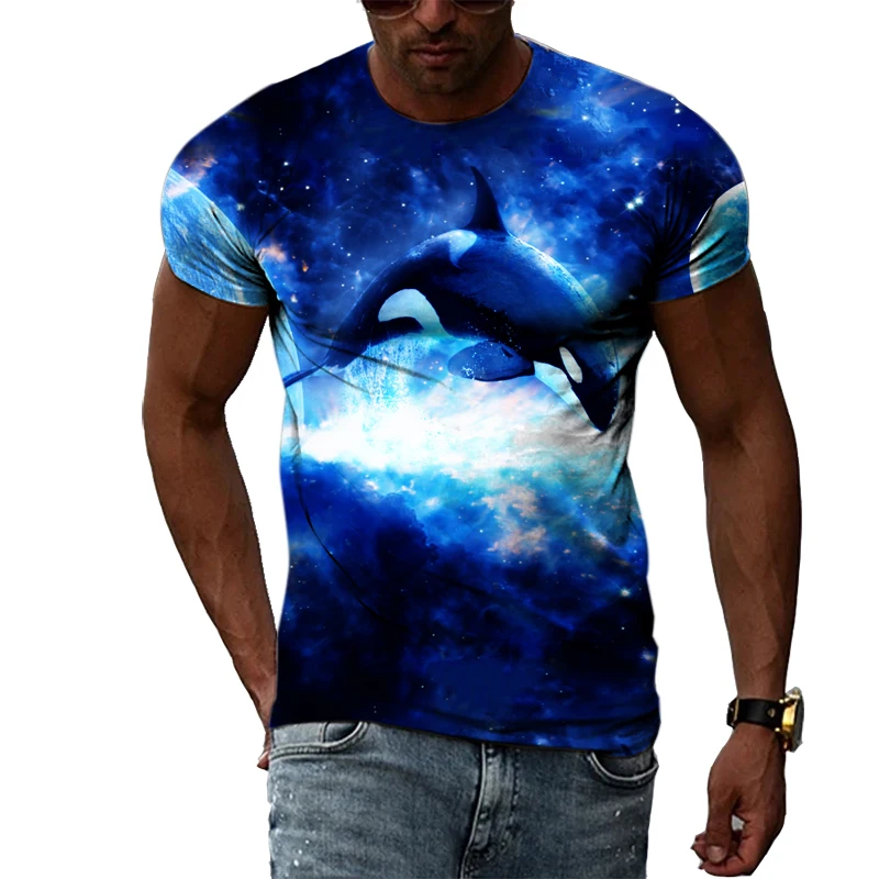 

Mens T-Shirt For Men Finshing Graphic 3D Print Summer Tops Oversized Tee Shirts Short Sleeve Fashion Casual