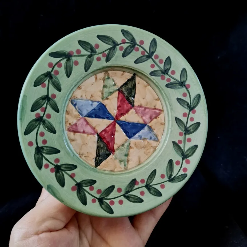 

Ceramic Hand-painted Plate Exquisite Decoration Table Bone Spitting Pottery Plate Ashtray Seasoning Vinegar Plate