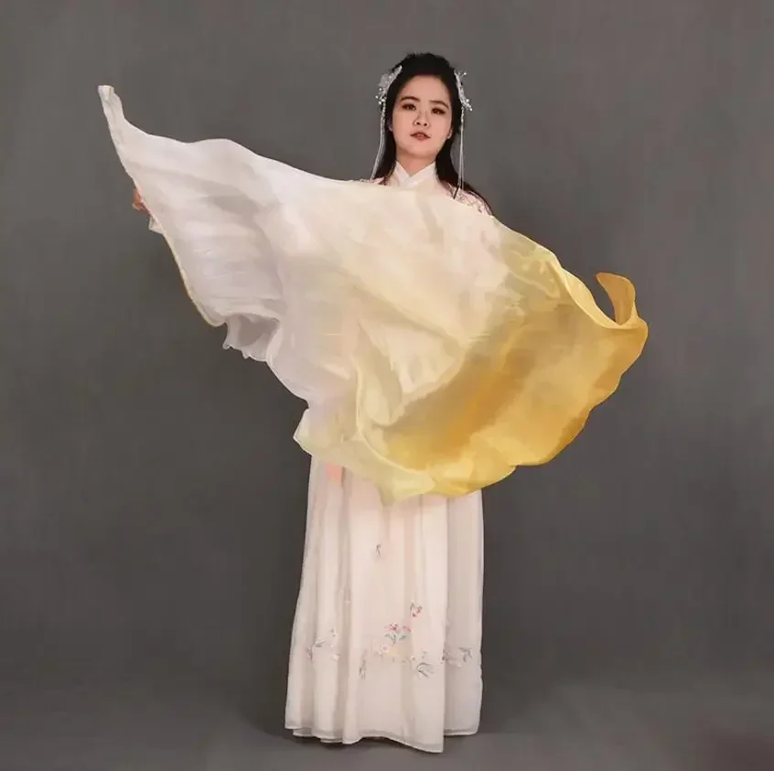 Женская шелковая Фата для танца живота темно-зеленая или белая восточных танцев