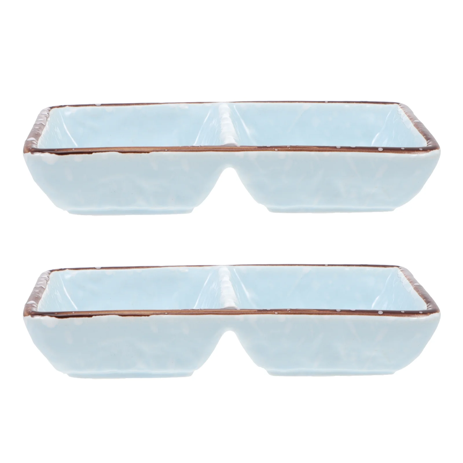 

2 Ceramic Sauce Dishes Multi-functional Sauce Dish Japanese Style Relish Plate