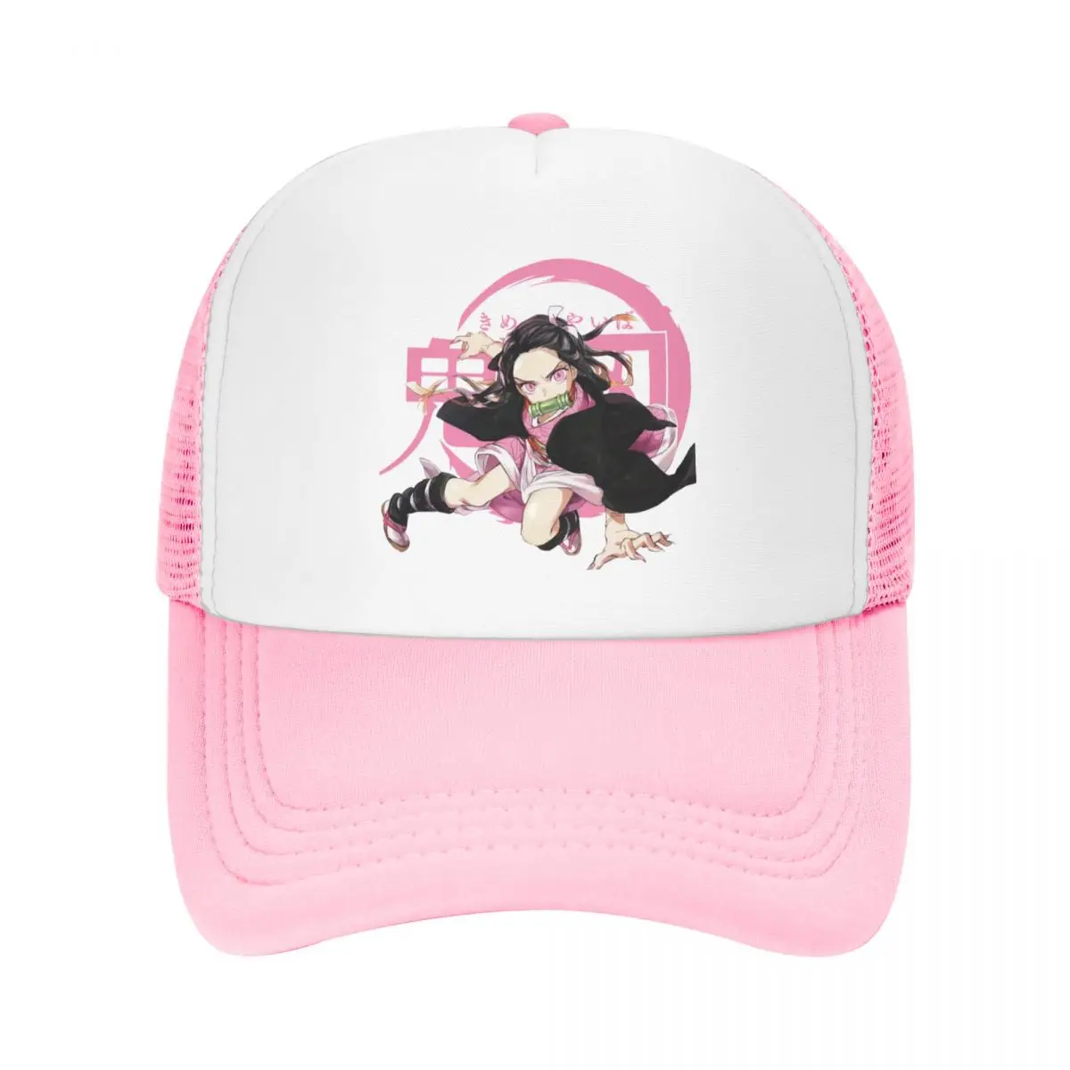 

Kimetsu No Yaiba Nezuko Kamado Trucker Hat Women Men Adjustable Demon Slayer Anime Baseball Cap Sun Protection Snapback Caps