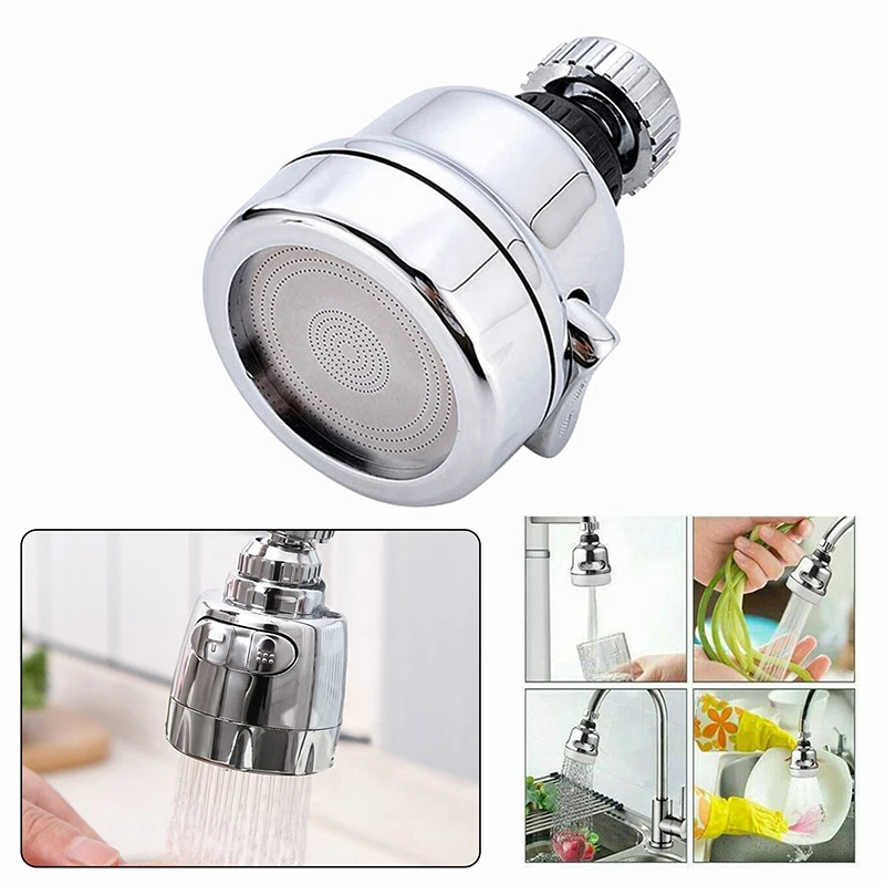 

Kitchen Aerator Bubbler 360 Degree Rotating Diffuser Faucet 3 Modes Pressurized Splash Water Saving Aerator Bathroom Accessories