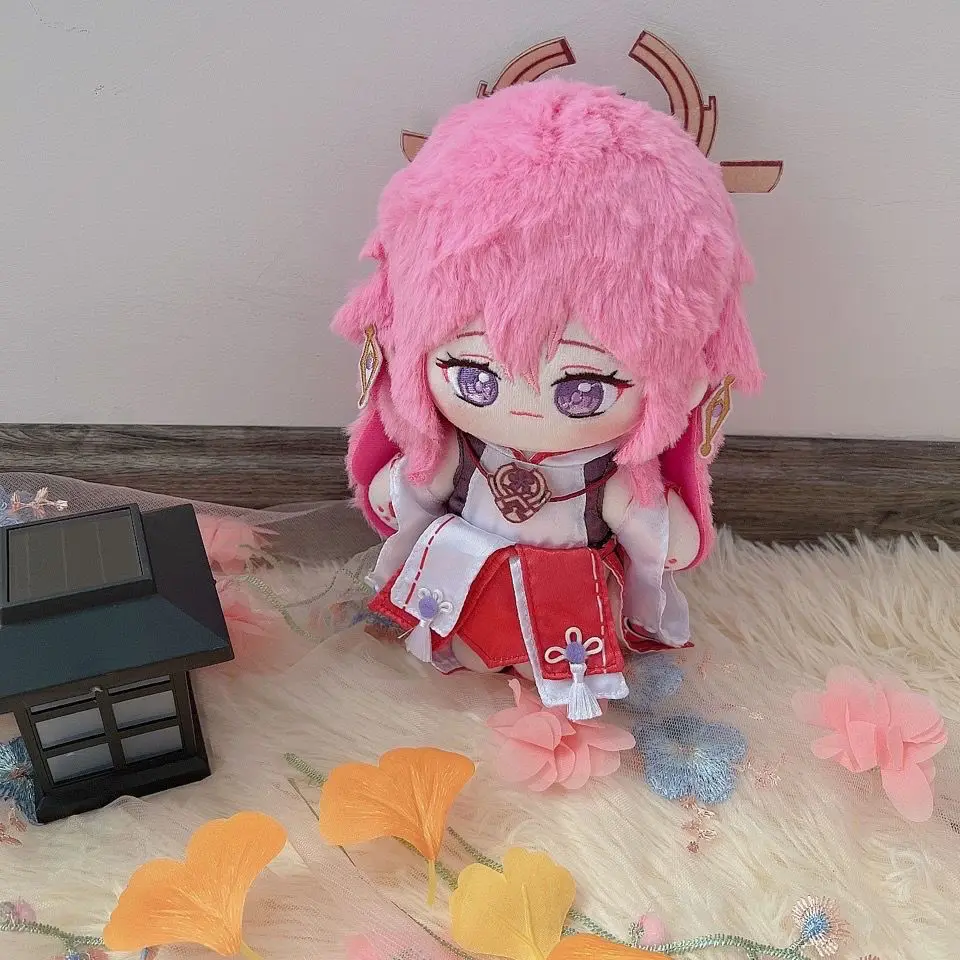 

Pre-Order Anime Game Genshin Impact Yae Miko Venti Plush Doll Change Clothes Outfit Suit Toy Body Soft Cosplay Xmas Gifts 20cm