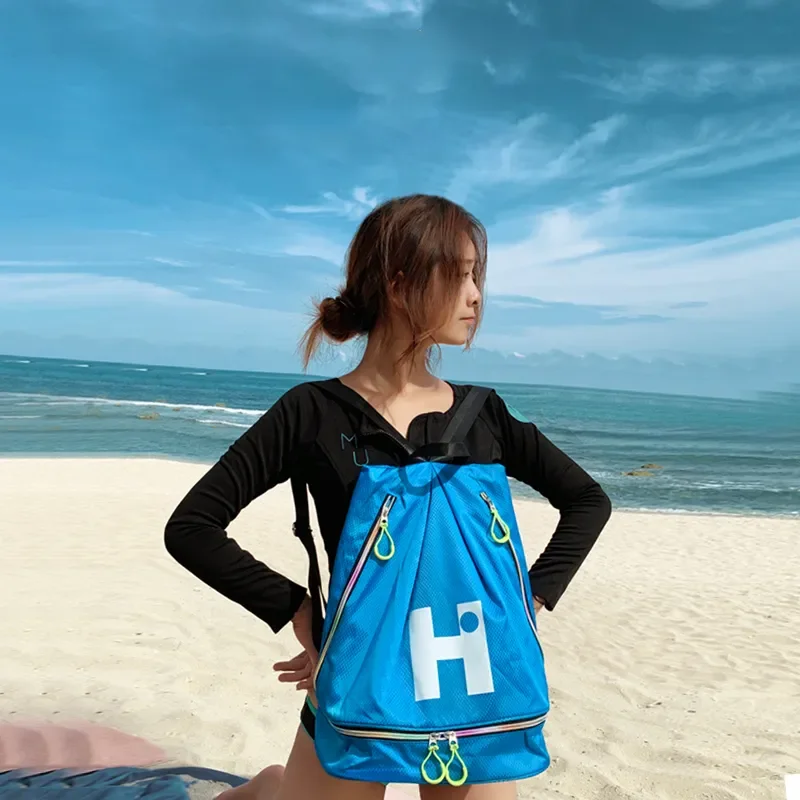 Women Swimming Bag Beach Waterproof Bag Dry and Wet Separation Men Training Sport Backpack Multifunction Outdoor Fitness Package