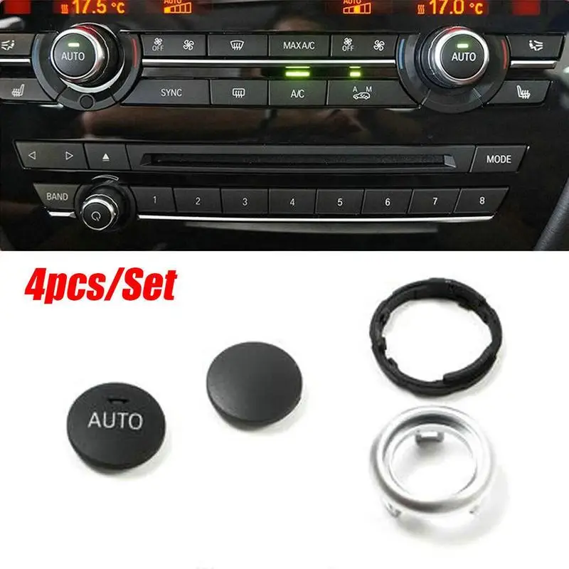 

Car Heater Climate Control Knob Panel Button Temperature Adjust Switch Air Conditioner Button Switch Cover For BMW Series