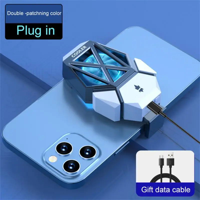 

Cell Phone Cool Heat Sink Cooling Tool Universal Mini Mobile Phone Cooling Fan Radiator Two-speed Wind Usb Phone Accessories Rgb