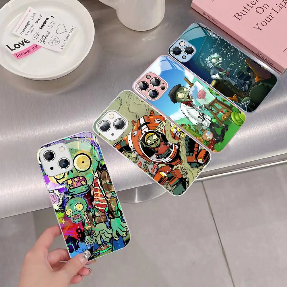 Фото Защитное стекло P-Plants Vs Z-Zombies для Iphone 14 13 12 11 Pro Mini XS MAX 14Plus X XS XR Fundas №3