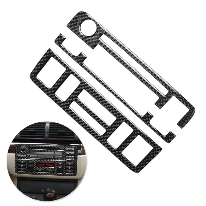 

Car Styling Real Carbon Fiber Center Control Panel Instrument Dashboard Cover Frame Trim For BMW 3 series E46 1998–2004 2005