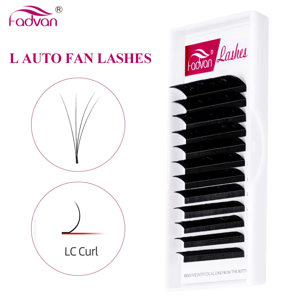 Накладные ресницы FADVAN Easy Fanning L Curl 8-14 смешанные цветущие факельные российский