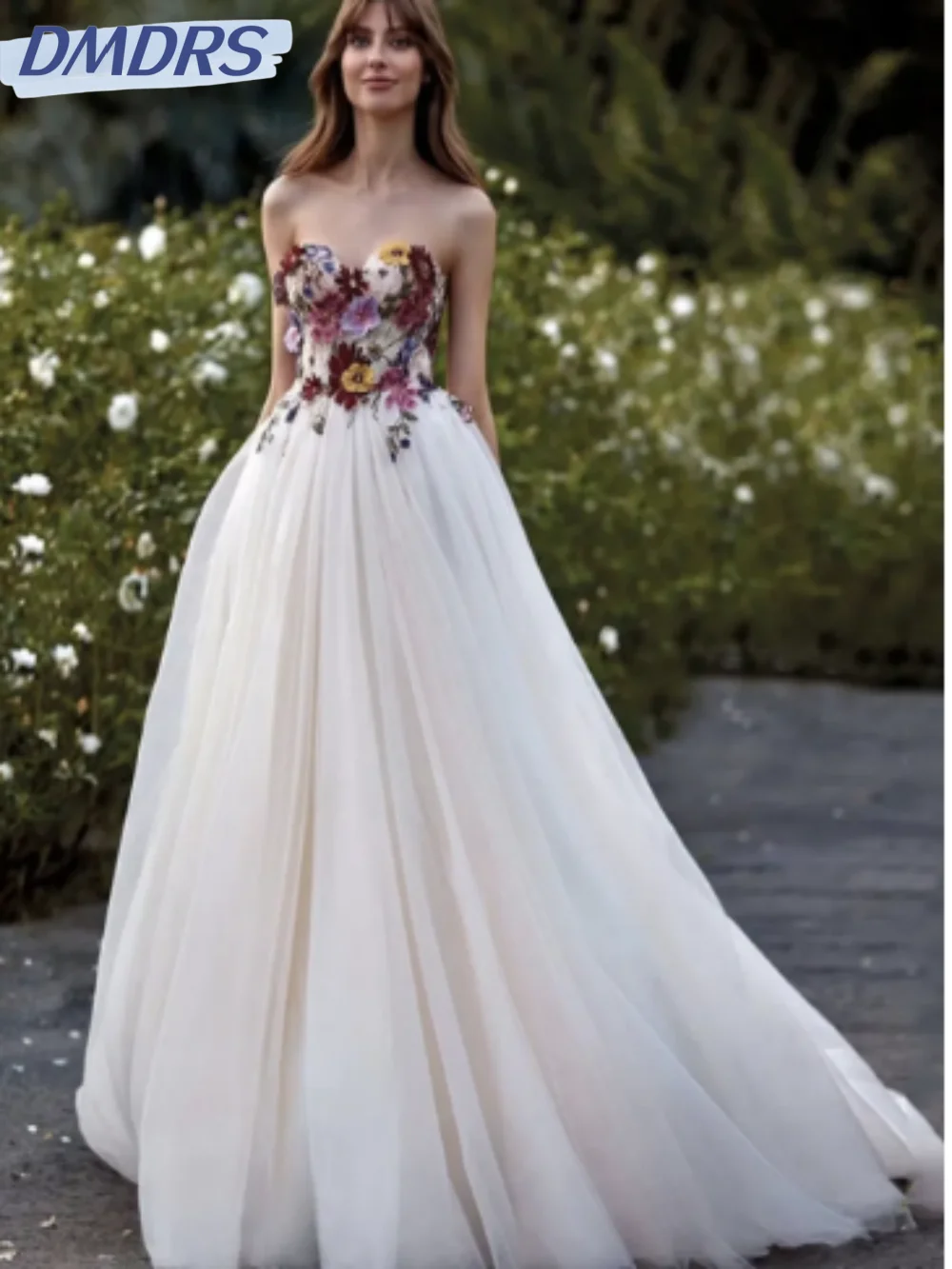 

Romantic Sweetheart Neck Dress For Bride Elegant A-line Long Bridal Gown Classic Appliques Wedding Dress Robe De Mariée