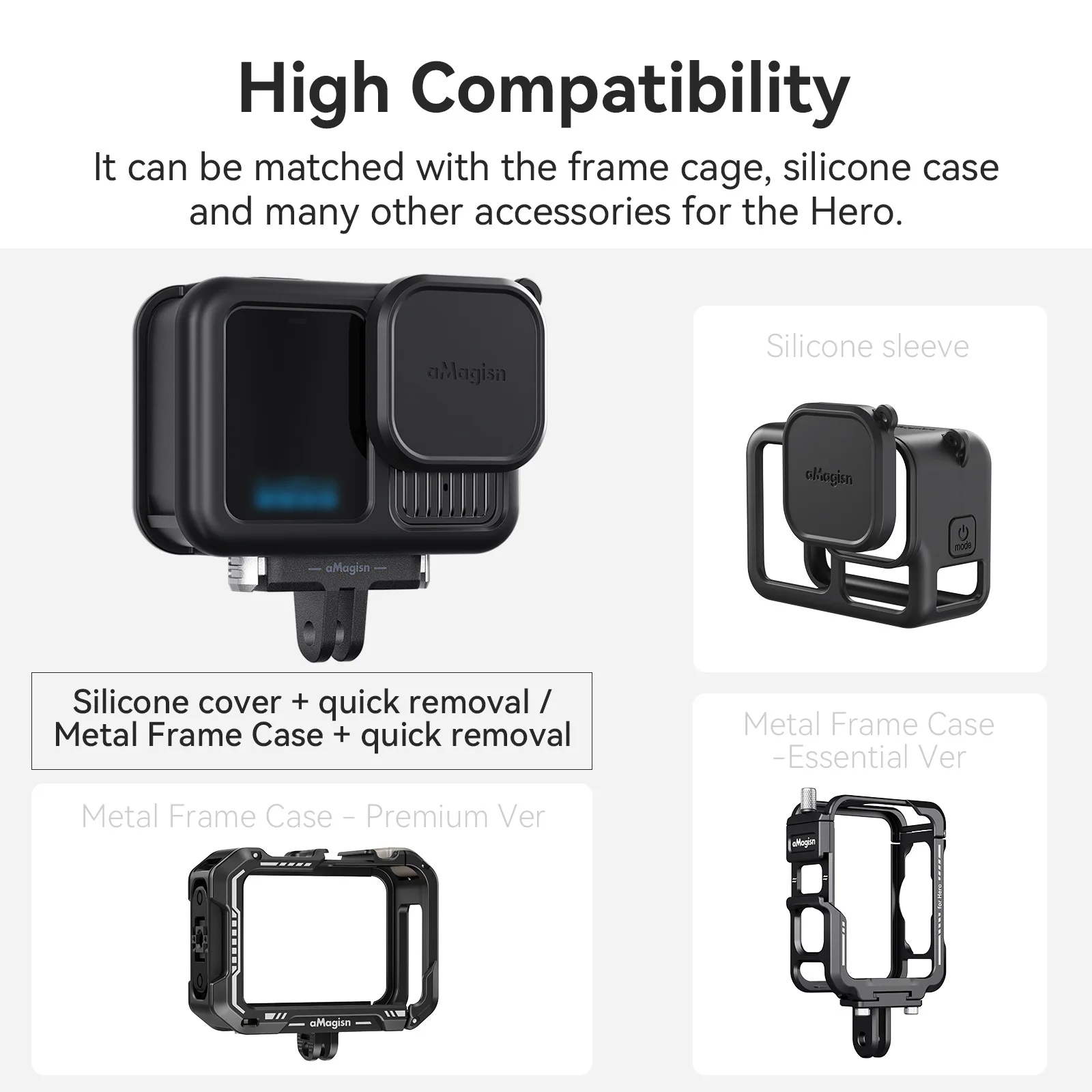 Фото Магнитное быстросъемное крепление aMagisn для GoPro 13 Hero 13 с пластиковым адаптером с 2 зубцами для аксессуаров Gopro Hero 13 №4