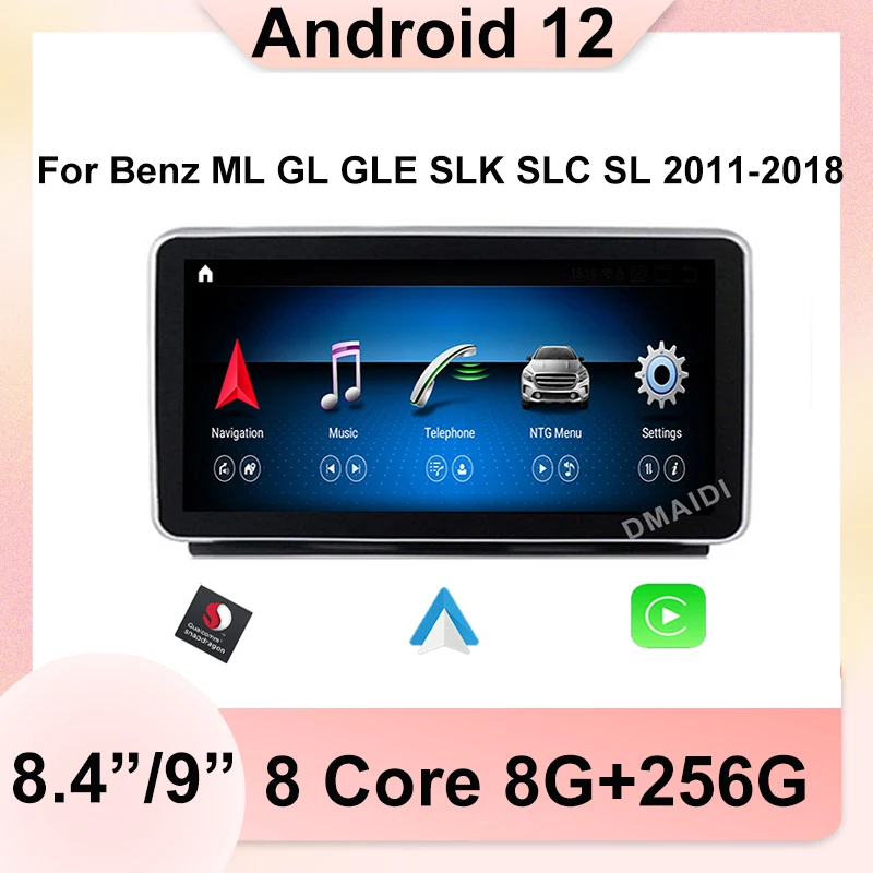

Android 12 Snapdragon 8.4/9 Inch Car Multimedia Player GPS Radio for Mercedes Benz ML-Class W166/GL X166 2012- 2015