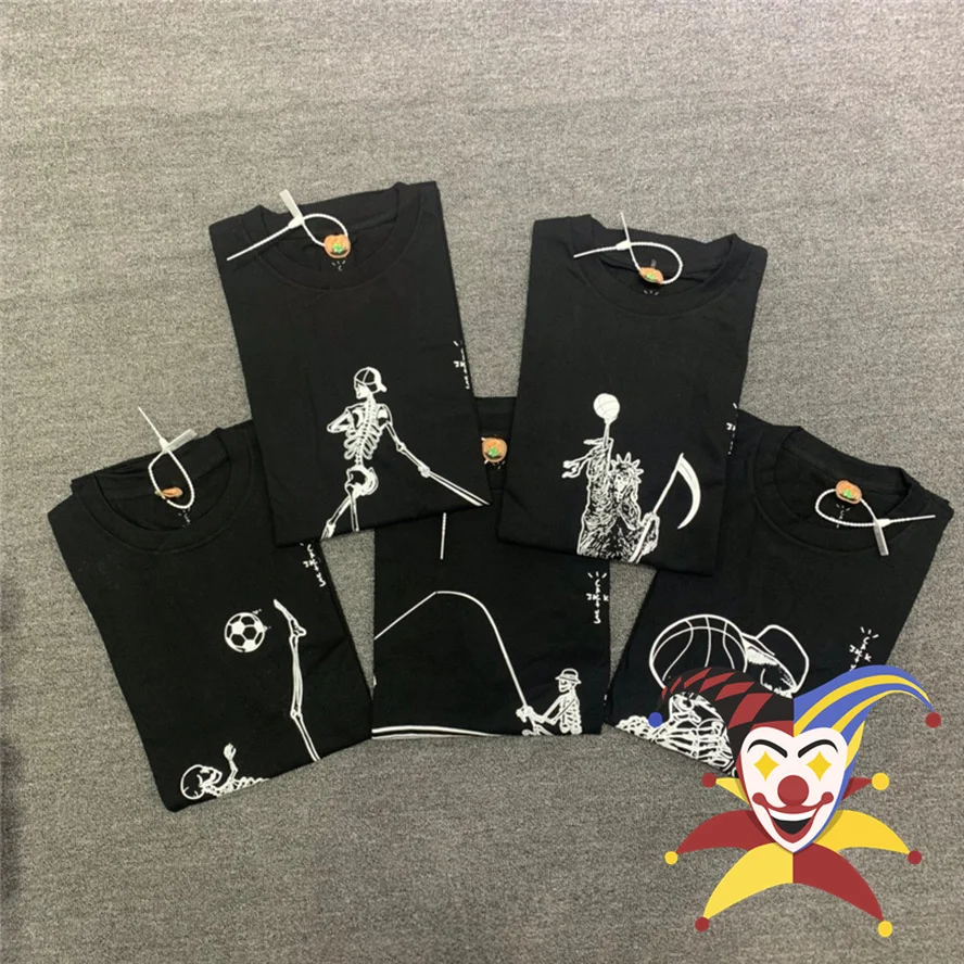 

Футболка с принтом Тревиса Скотта кактуса Джека и черепа, лучшее качество, летняя стильная футболка, топы для мальчиков, футболки