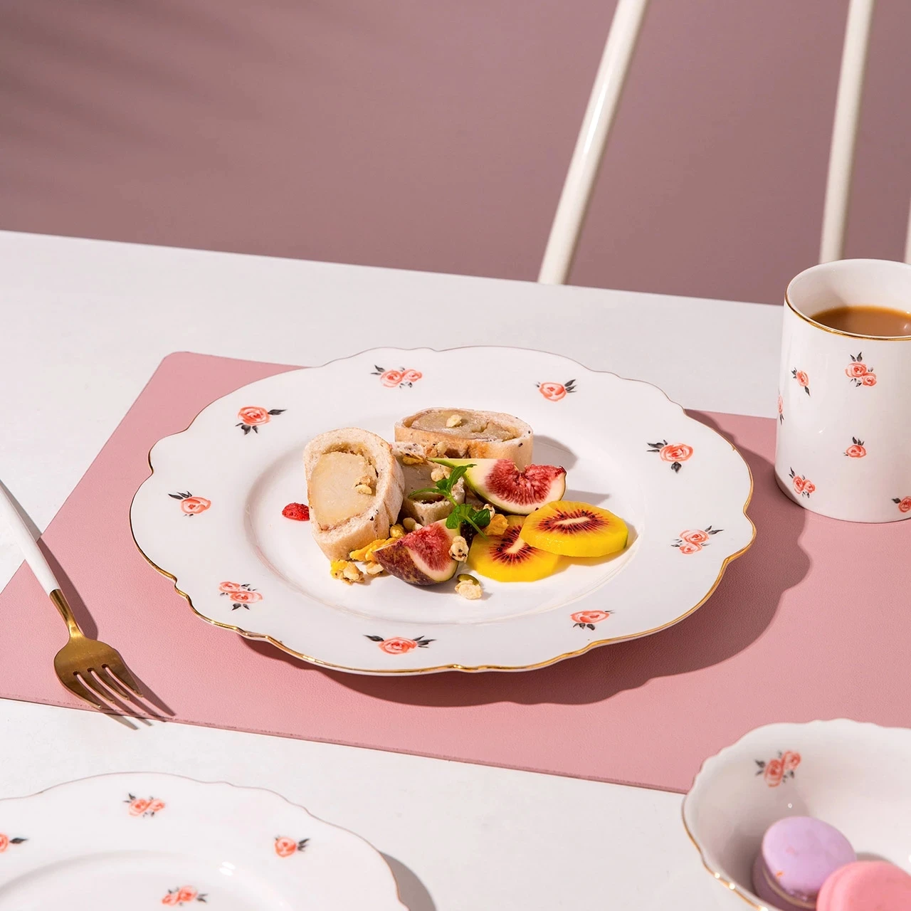 Керамический легкий роскошный обеденный набор в скандинавском стиле тарелка для