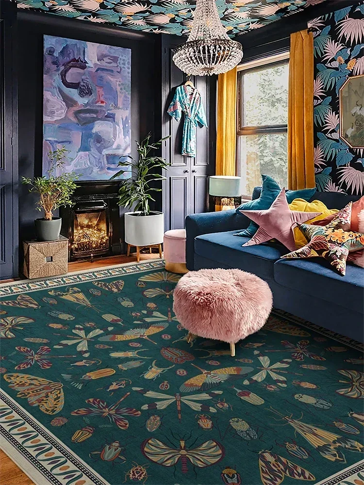 Ретро ковер для гостиной большой прикроватный коврик спальни ковры с животным