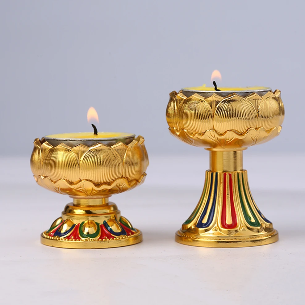 Temple Candlestick Short/high Foot 4/8-hour Small Tea Light Holder Buddhist Ornaments