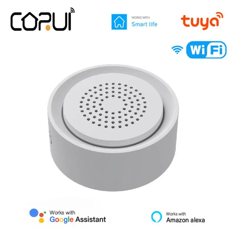 

CORUI Tuya Smart WIFI Sound And Light Alarm Siren Sensor Smart Life Remote Control Siren Alarm Sensor Support Alexa Google Home