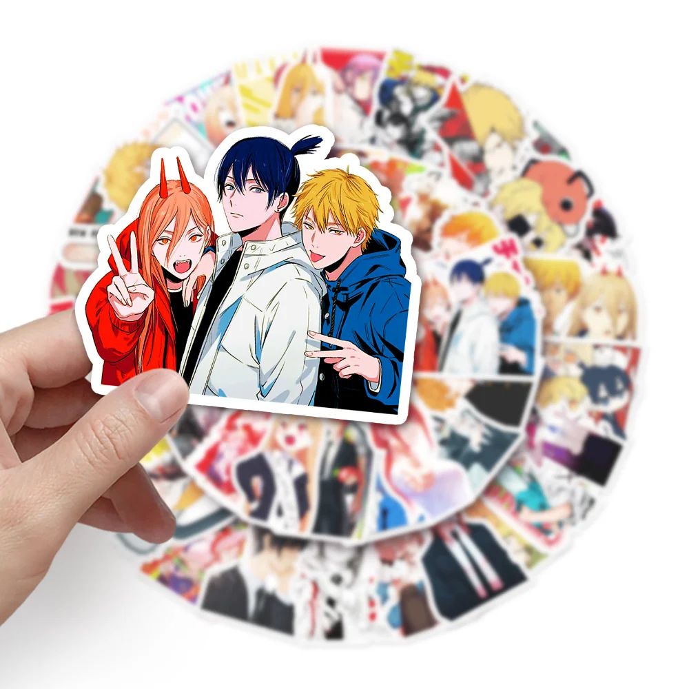 

10/51pcs Anime Stickers Chainsaw Man Denji Pochita Graffiti Decal for Laptop Fridge Suitcase Skateboard Phone Sticker Waterproof
