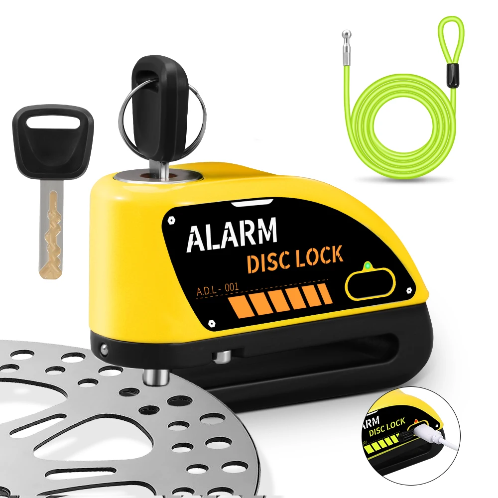 Anchtek мотоциклетная сигнализация, замок дискового тормоза, безопасность, мото колесо, дисковый замок, водонепроницаемый, 110 дБ, громкий, противоугонный, Alarma Motocicleta