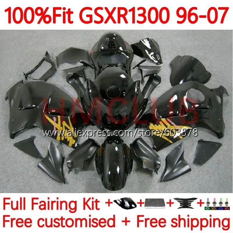 

Injection For SUZUKI Hayabusa GSXR1300 GSXR 1300 CC 1996 1997 1998 1999 2000 2001 02 03 04 05 06 07 Fairing 105No.55 black gloss