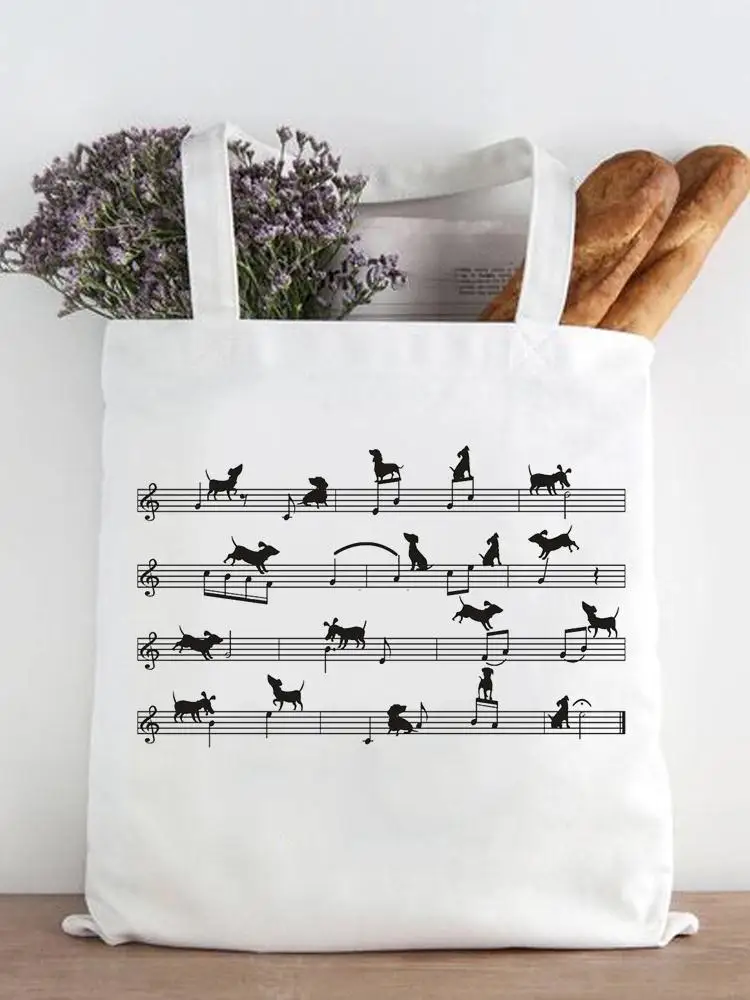 

Casual Dog Funny Lovely Trend New Women Fashion Print Shopper Shopping Handbags Female Shoulder Girls Graphic Canvas Tote Bag