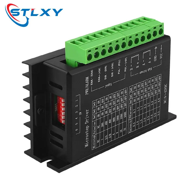 TB6600 Драйвер шагового двигателя 4A 9 ~ 42 в TTL 32 Micro-Step CNC 1 Ось Новый 2 или 4-фазный