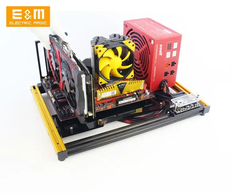 Алюминиевый испытательный стенд для ITX MATX ATX satx компьютерный открытый корпус