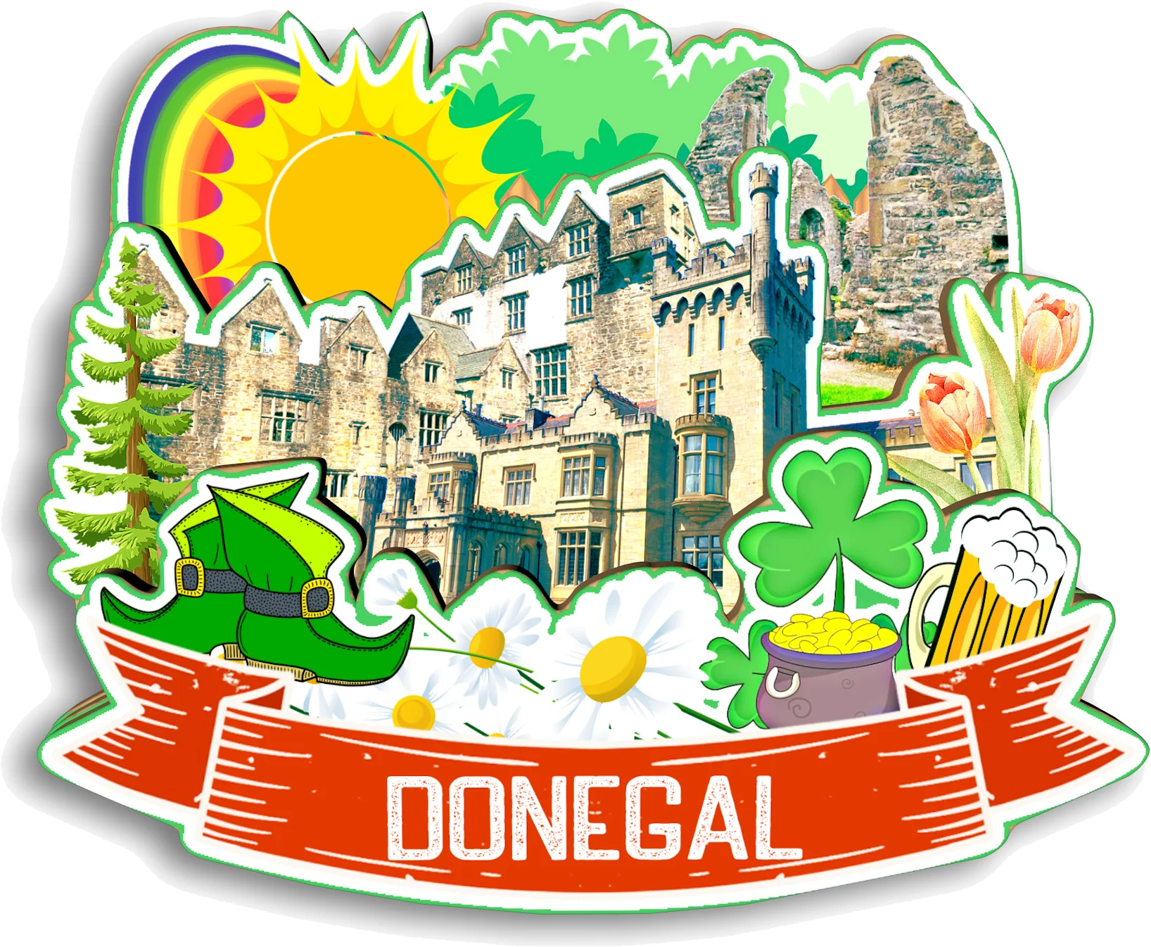 Kinsale Sligo Cobh Limerick Donegal Westport Athlone Dingle Donegal IRELAND Магнит на холодильник Путешествия Сувенир Подарок (art.: 3920cd13fb93f) - 3920cd13fb93f