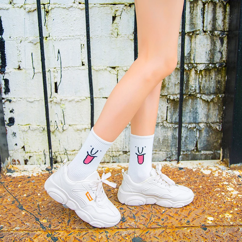 10/5 Pairs Korea New Arrivals Harajuku Trend Women Candy Colors Casual Funny Socks Female Kawaii Socks School Girls Crew Socks