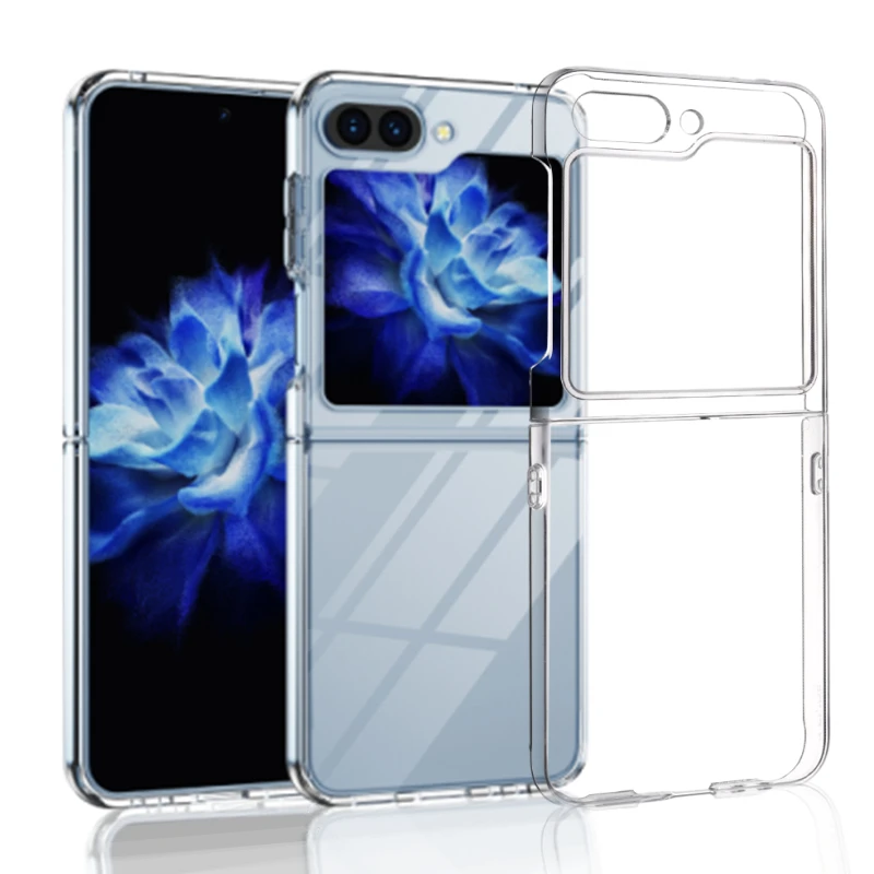 

Flip5 Clear Case For Galaxy Z Flip 5 Transparent Ultra Thin Full Cover Anti-Fall Bumper For Samsung Galaxy Z Flip5 ZFlip5 Shell