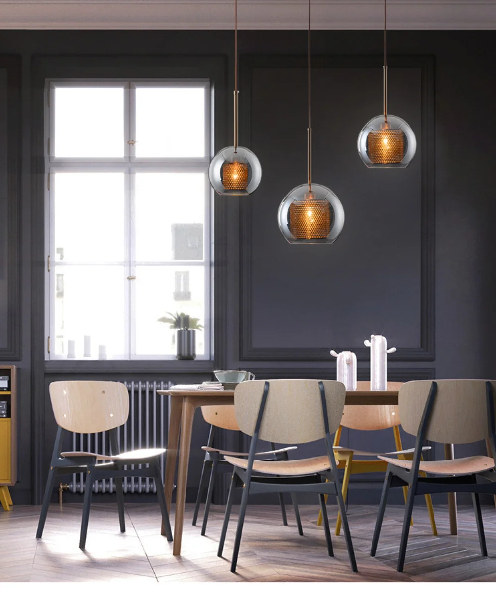 

LED pendant lamp personality Design Glass Fixtures Living Room Bedroom Kitchen Hanging Lamps Modern Home Decor light