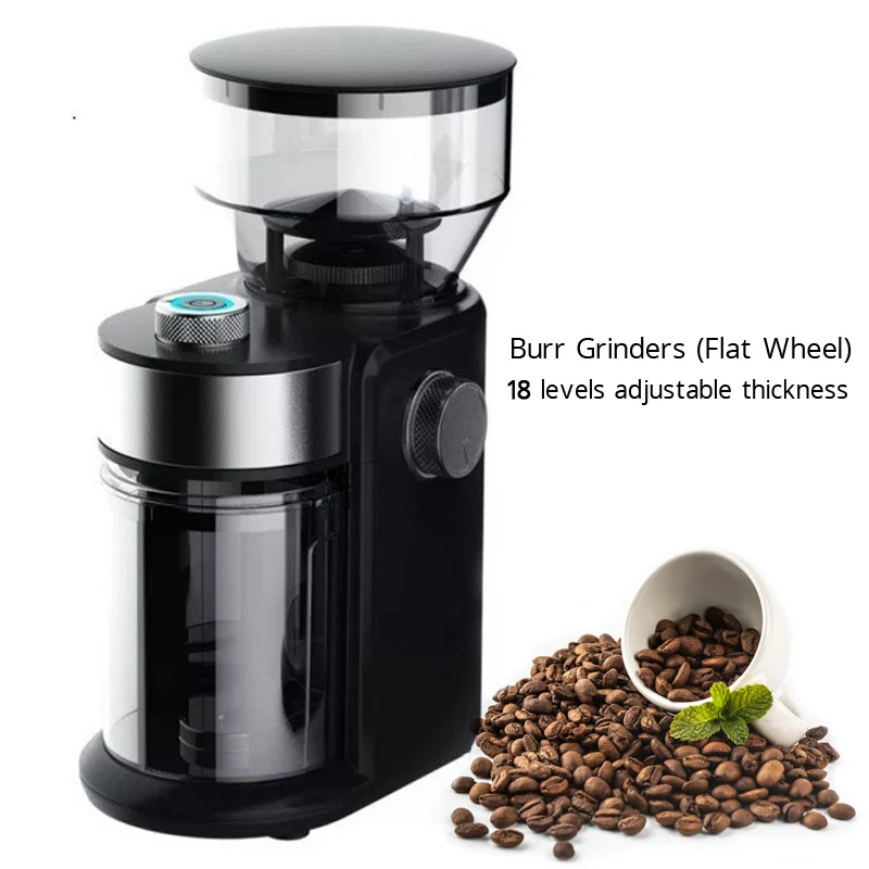 Electric Burr Coffee Grinder, Adjustable Burr Mill Coffee Bean Grinder with 18 Grind Settings, Coffee Grinder for Espresso