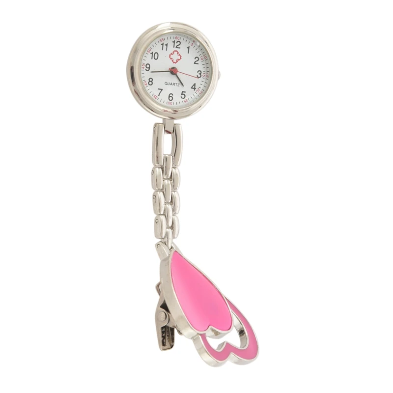 

Nurse Watch Quartz Watch, Women, Clip Double Heart (Rose Red), Pocket Watch Watch