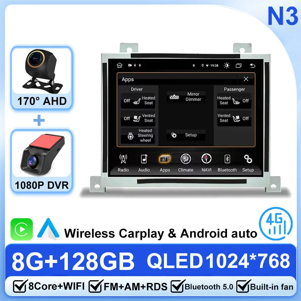 

8,4-дюймовое радио для Dodge Charger Challenger 2015-2019, автомобильная замена Android, беспроводная стереосистема Carplay и Android, автоматическое головное устройство