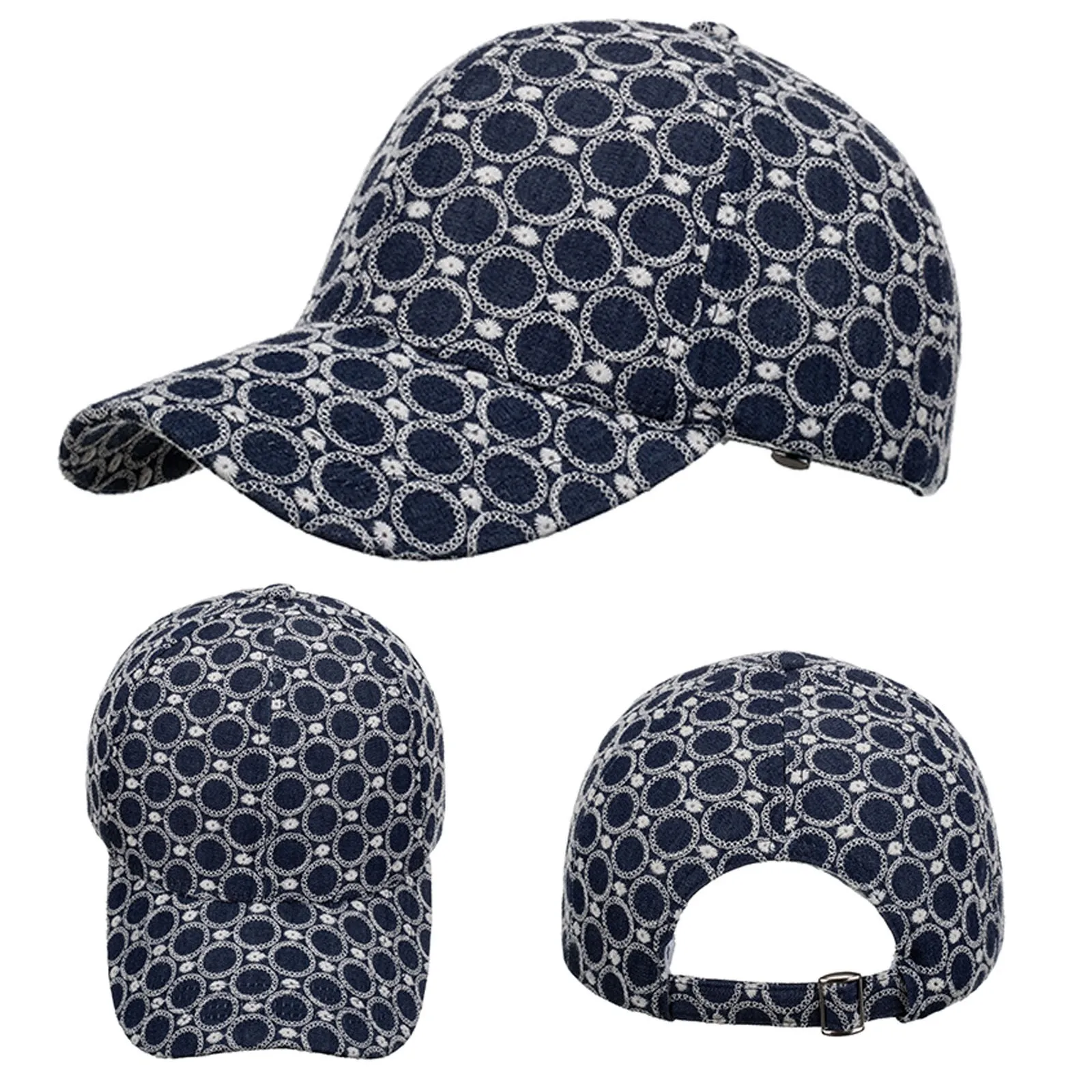 

Кепка с круглым принтом для мужчин и женщин, дышащая пляжная регулируемая бейсболка, модная шапка от солнца в стиле хип-хоп